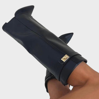 Suri Leather-Look Wide Shaft Boots