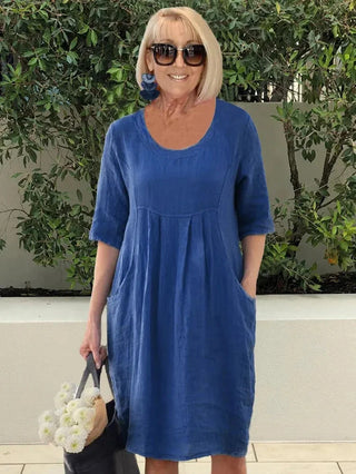 Lisette Tunic Midi Dress with Pockets