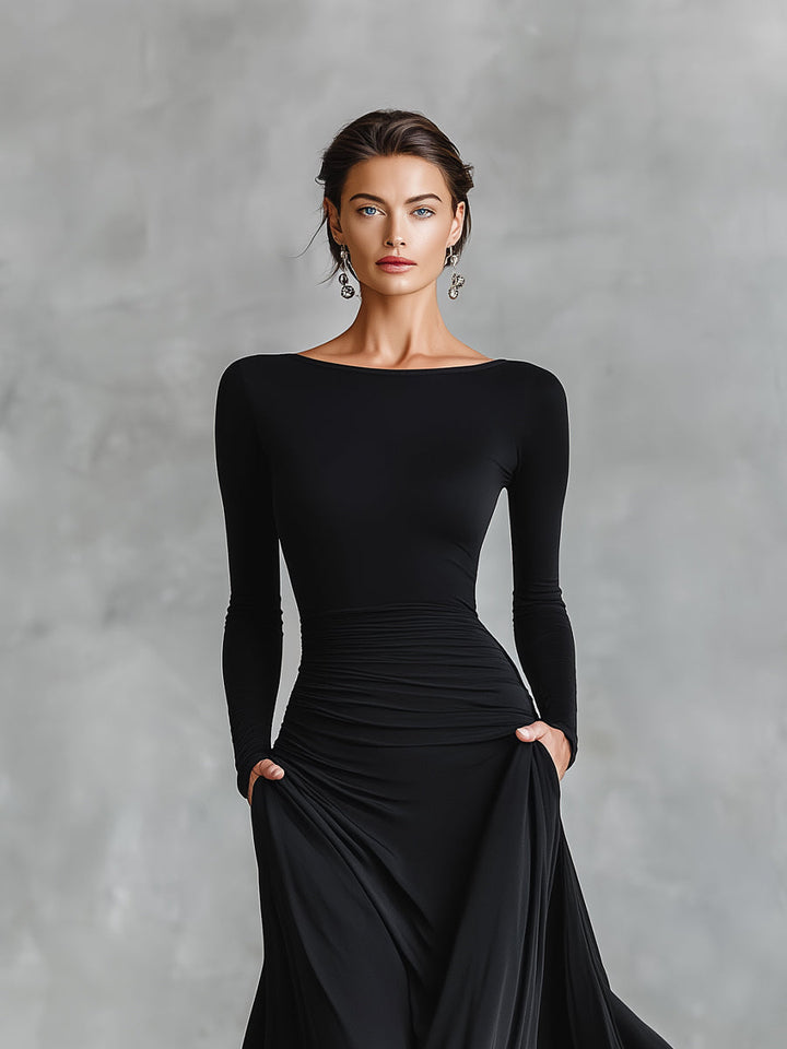 Norfy Pleated Maxi Dress