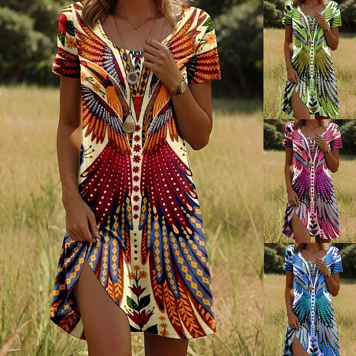 Lorena Fashion Print Mini Dress