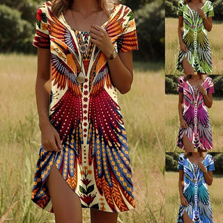 Lorena Fashion Print Mini Dress