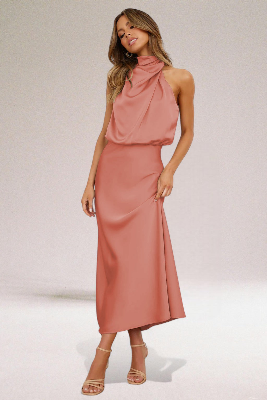 Flavia Glamorous Halter Dress