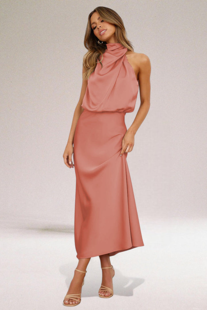Flavia Glamorous Halter Dress
