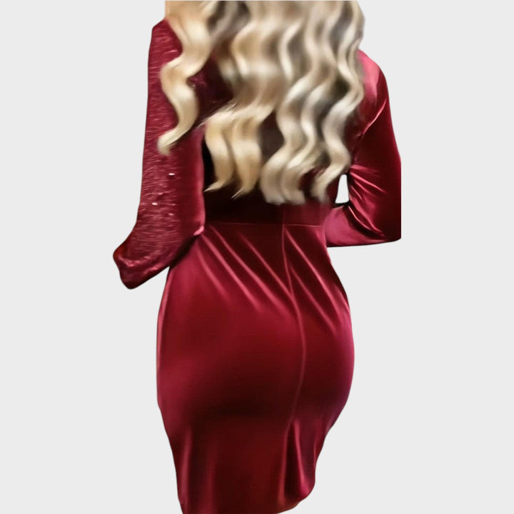 Brisa Draped Sparkle Party Dress