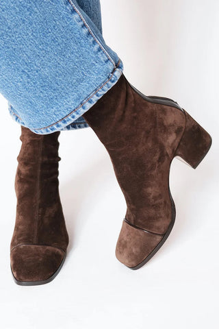 Beth Square Toe Block Heel Boots