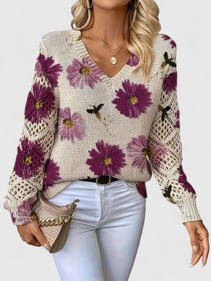 Aurelie Floral Print Sweater