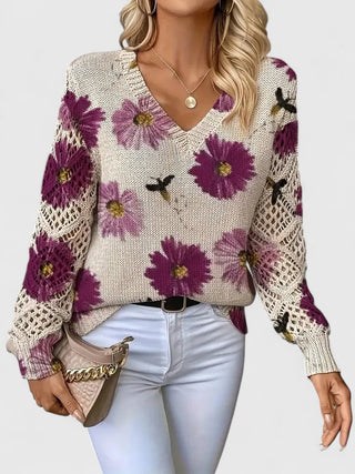 Aurelie Floral Print Sweater