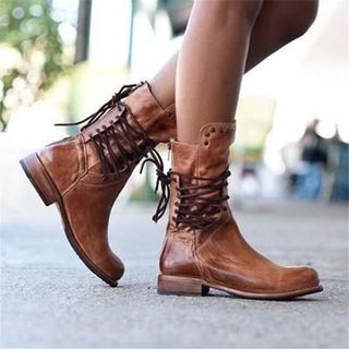 Ciss Vintage Lace-Up Boots