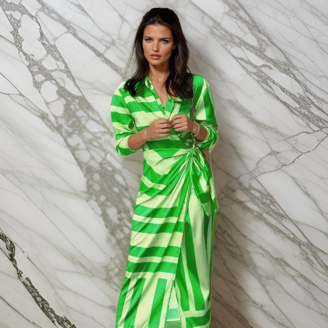 Amira Printed Wrap Dress