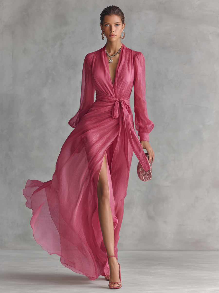 Cindy Pearl Detail V-Neck Dress