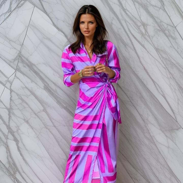 Amira Printed Wrap Dress