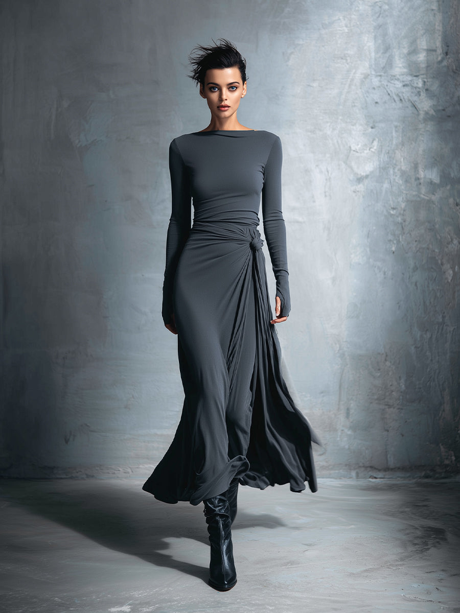 Nerissa Side Knot Maxi Dress