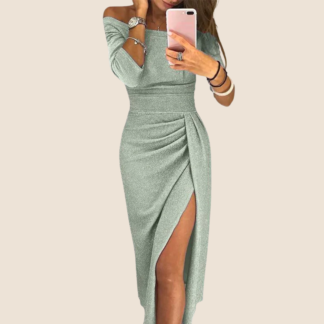 Isabeau Chic Halter Maxi Dress