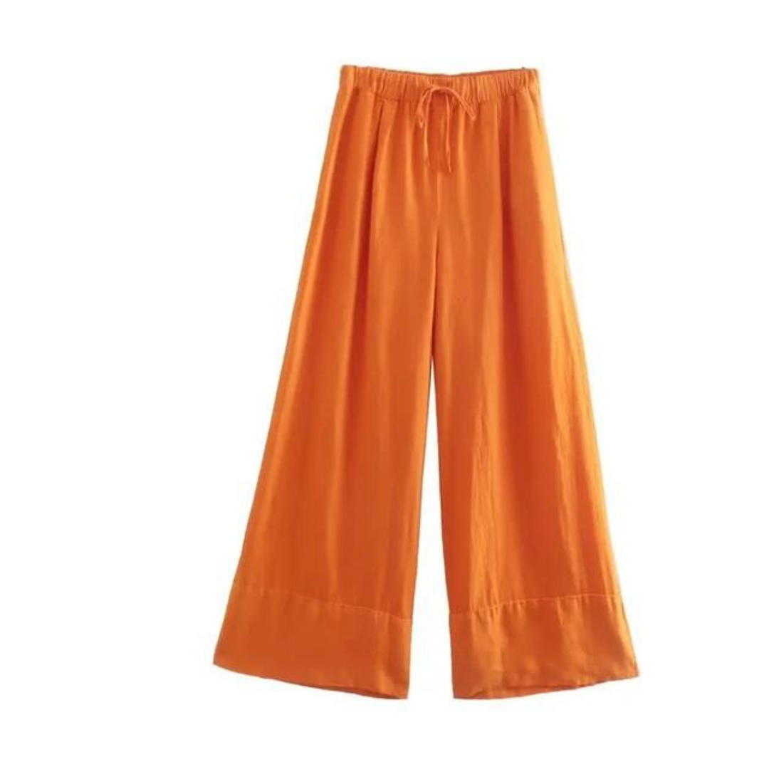 Chloe Crossover Halter Top & Wide-Leg Pants Set - Sienna & Stella, view 30
