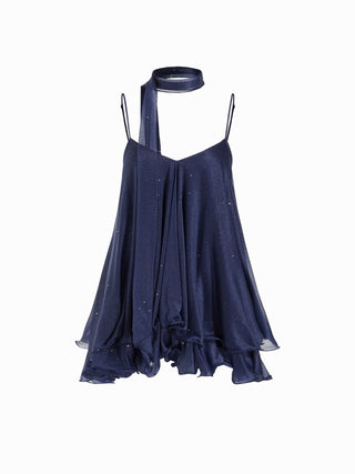 Brisa Halter Ruffle Mini Dress