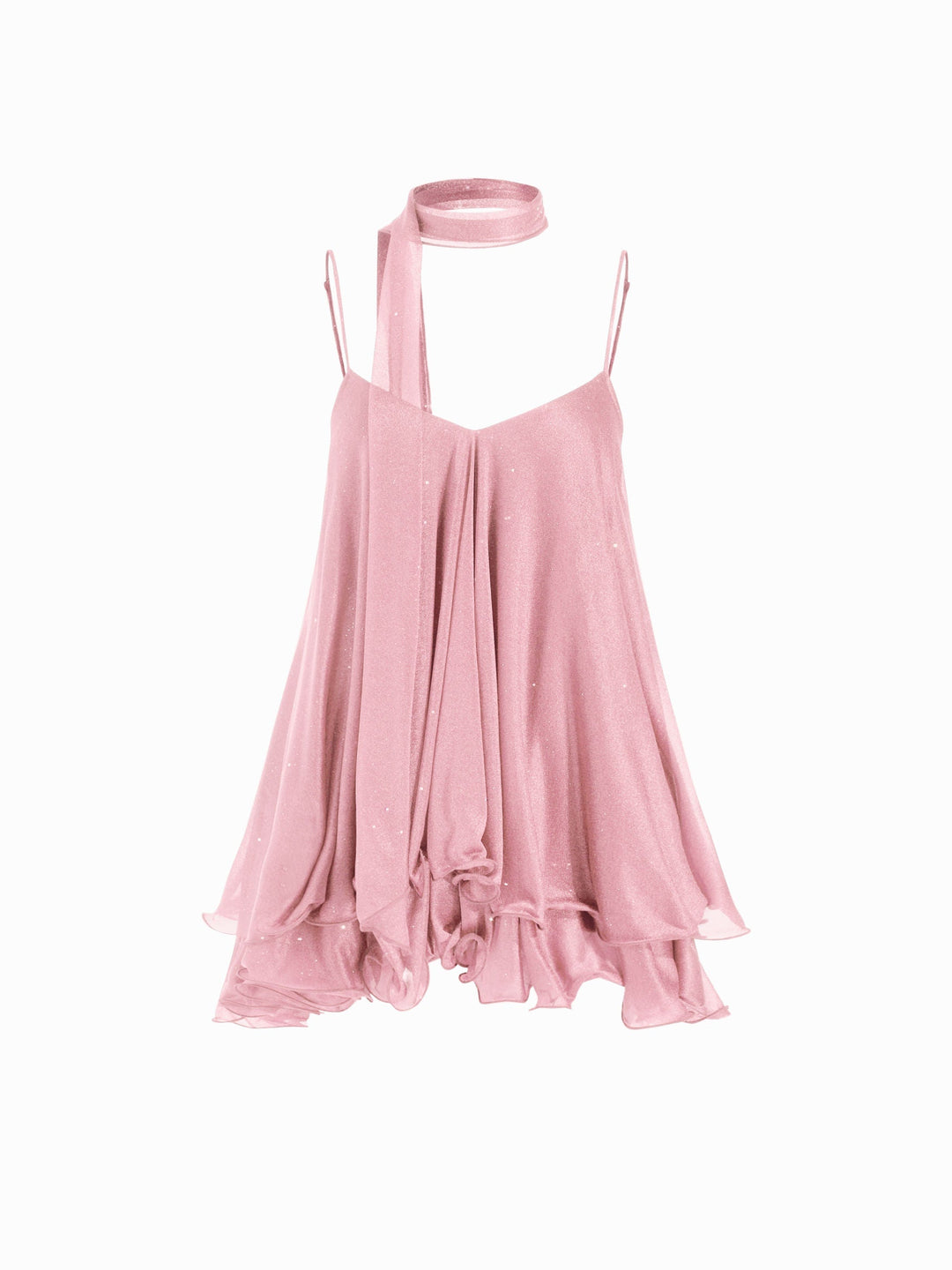 Brisa Halter Ruffle Mini Dress