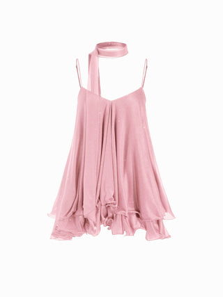 Brisa Halter Ruffle Mini Dress