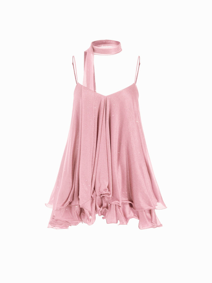Brisa Halter Ruffle Mini Dress