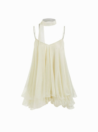 Brisa Halter Ruffle Mini Dress