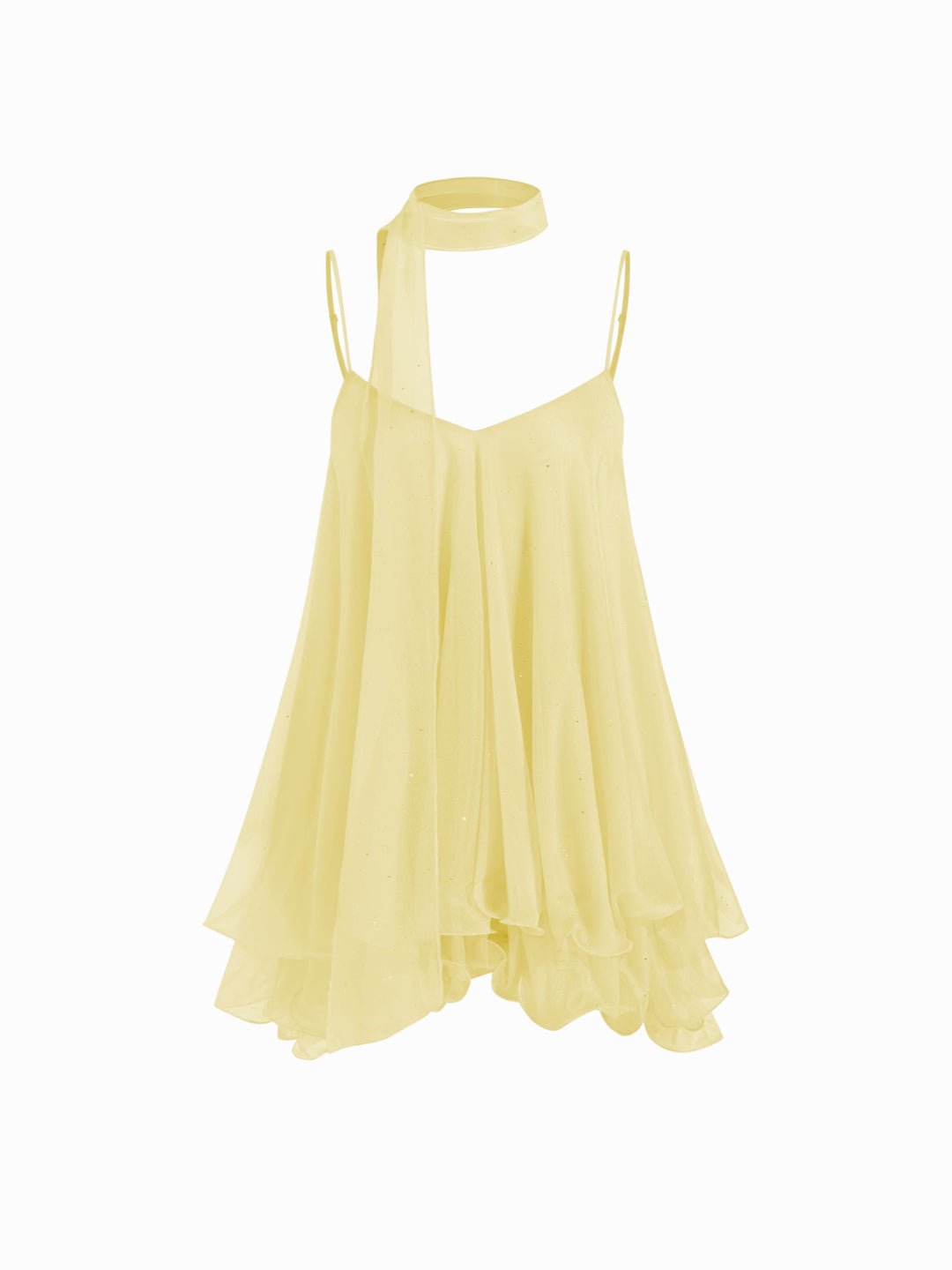 Brisa Halter Ruffle Mini Dress