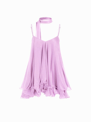 Brisa Halter Ruffle Mini Dress
