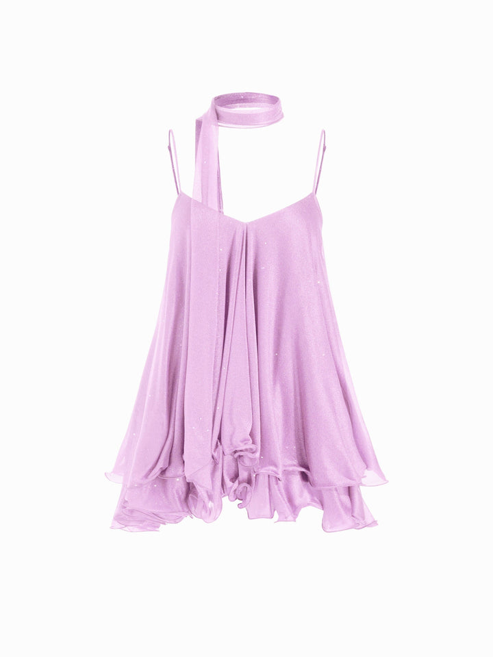 Brisa Halter Ruffle Mini Dress