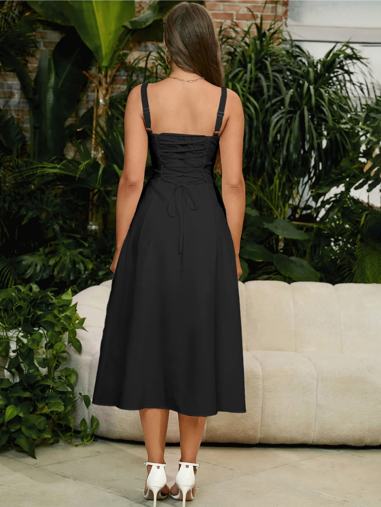 Claudia Ruched Slit Dress