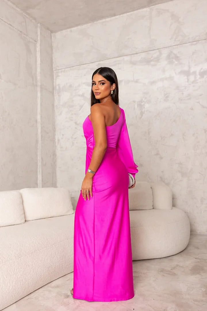 Anna One-Shoulder Evening Dress