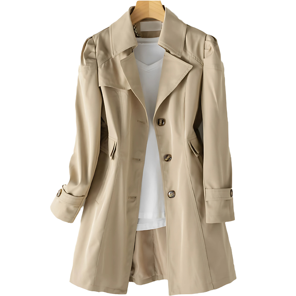 Sophie Notched Collar Trench Coat