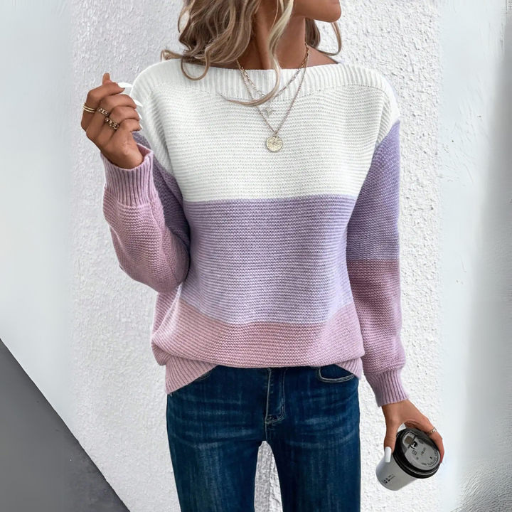 Clara Tricolor Patchwork Sweater