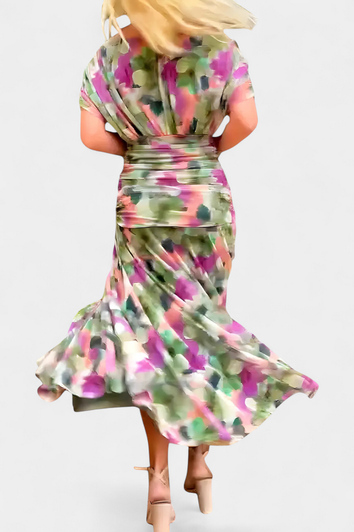 Magda Floral V-Neck Maxi Dress