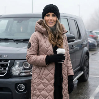 Claire Quilted Hooded Long Coat