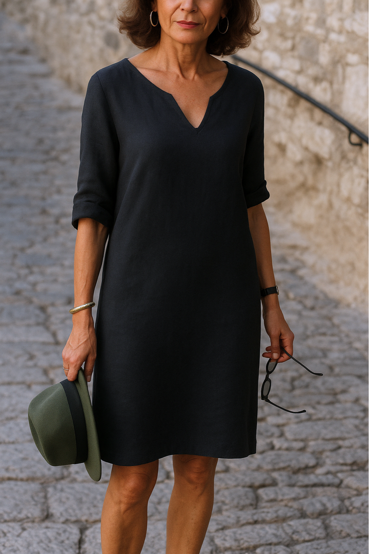 Ria Elegant V-Neck Dress