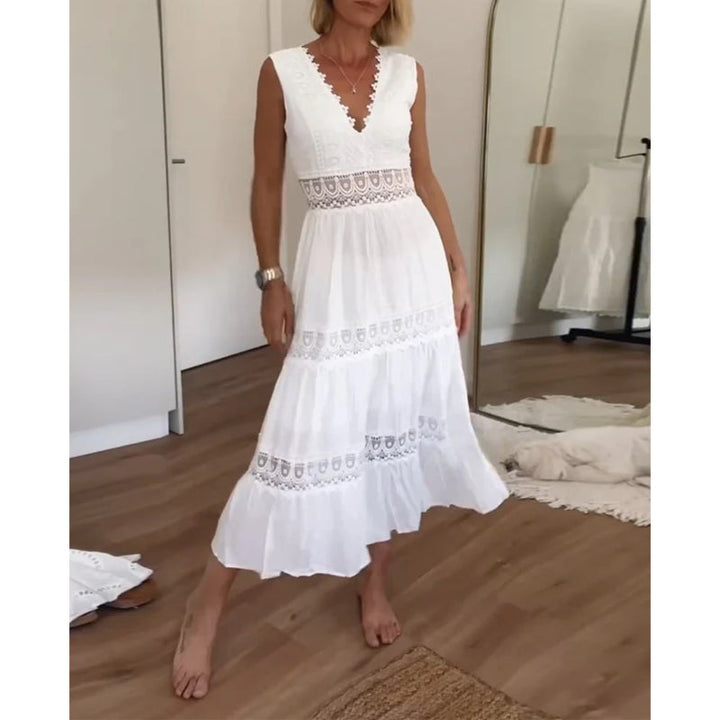 Charlize Handcrafted V-Neck Summer Dress