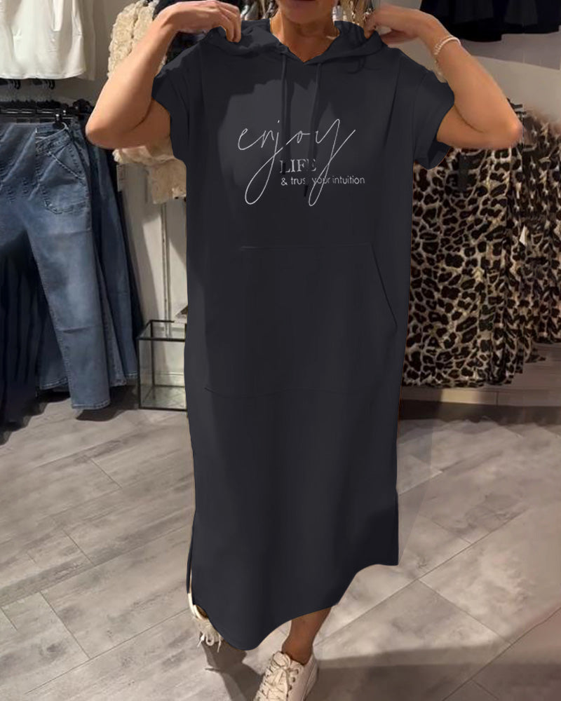 Saskia Casual Hooded Dress