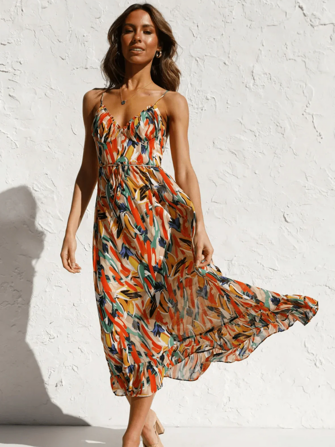 Chiara Colorful Midi Dress