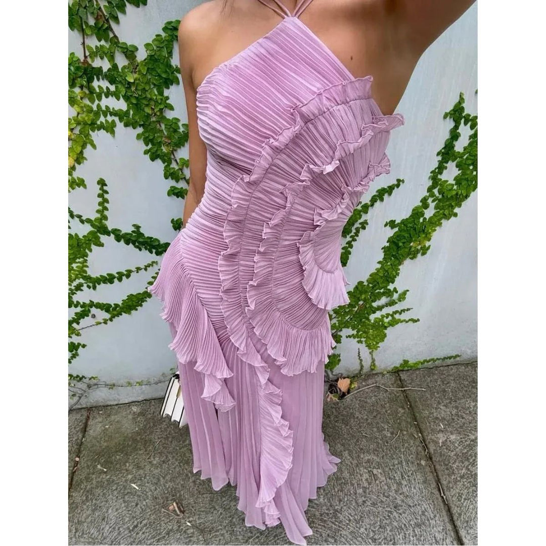 Olaya Ruffled Maxi Dress
