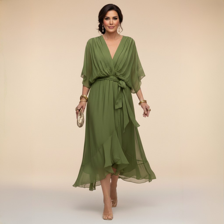 Veronica Flowing V-Neck Dress