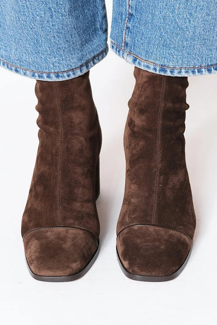 Beth Square Toe Block Heel Boots