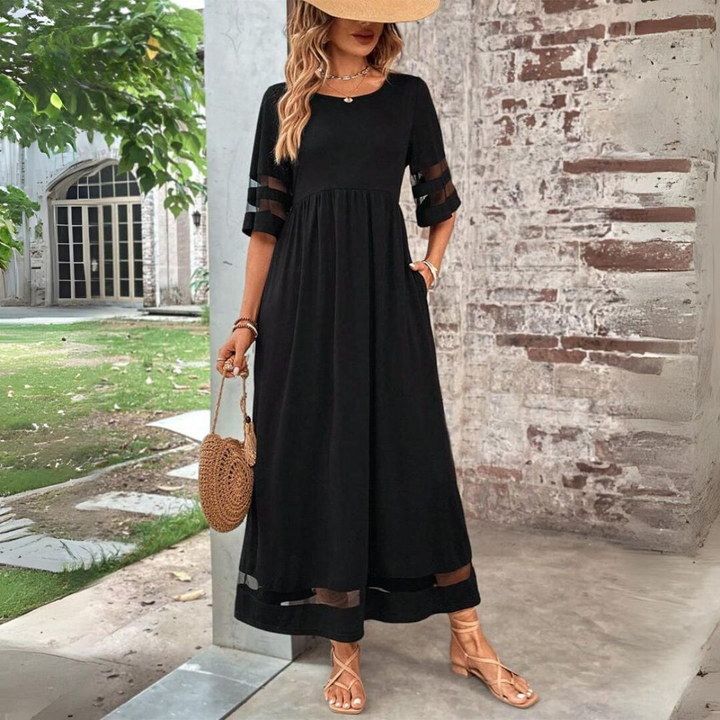 Nadia Sheer Panel Maxi Dress