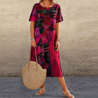Bella Abstract Print Comfort Dress