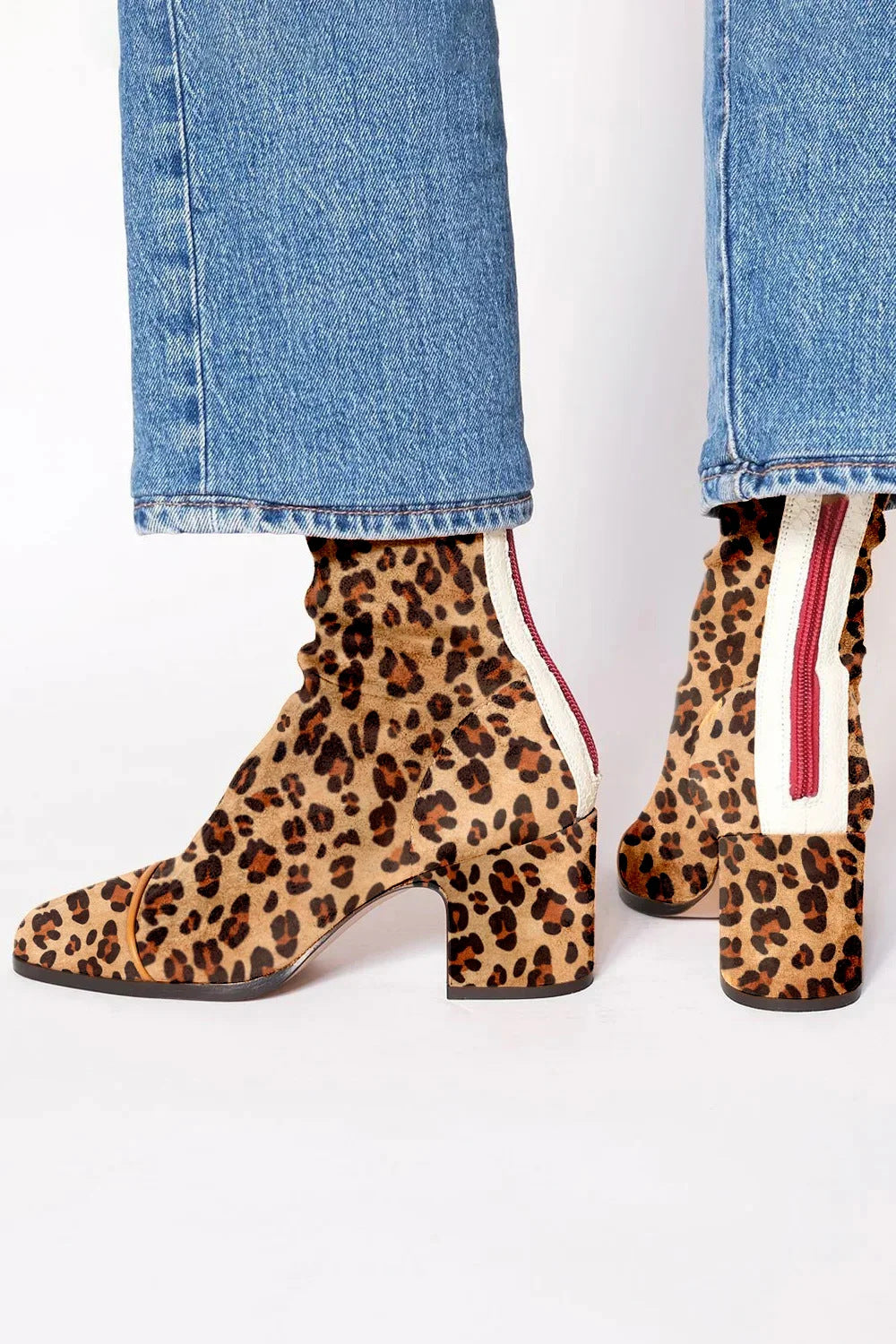 Beth Square Toe Block Heel Boots