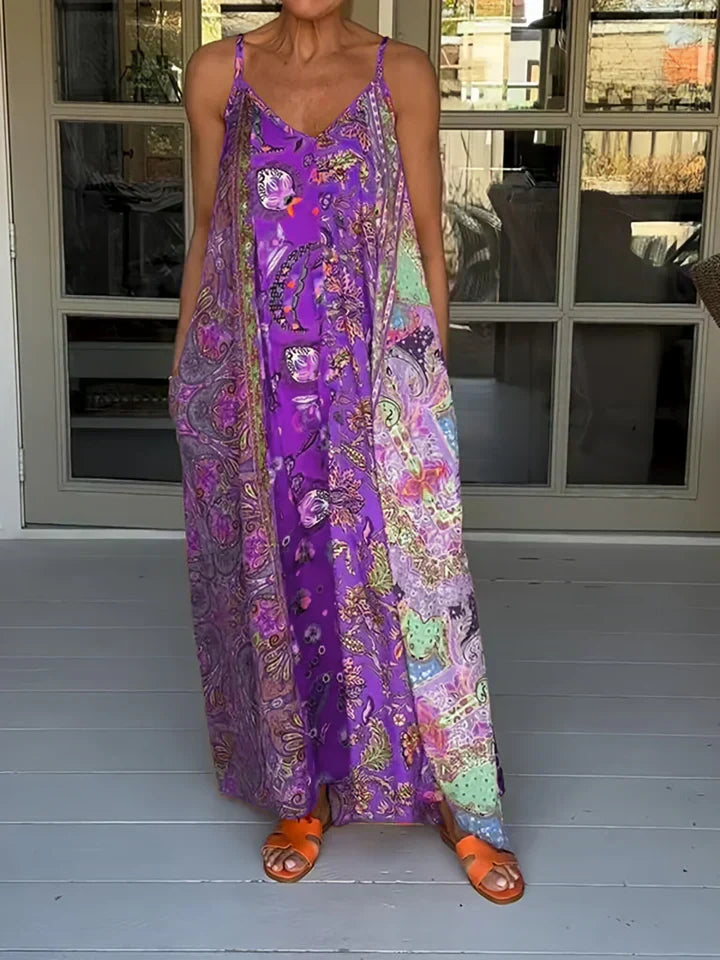 Adriana Color Block V-Neck Dress