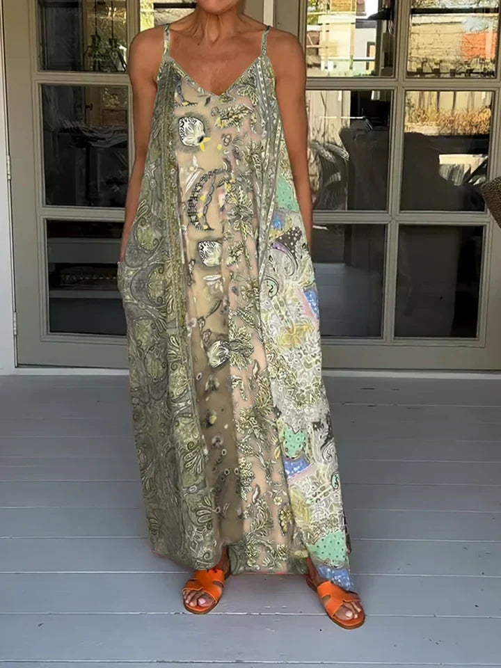 Adriana Color Block V-Neck Dress