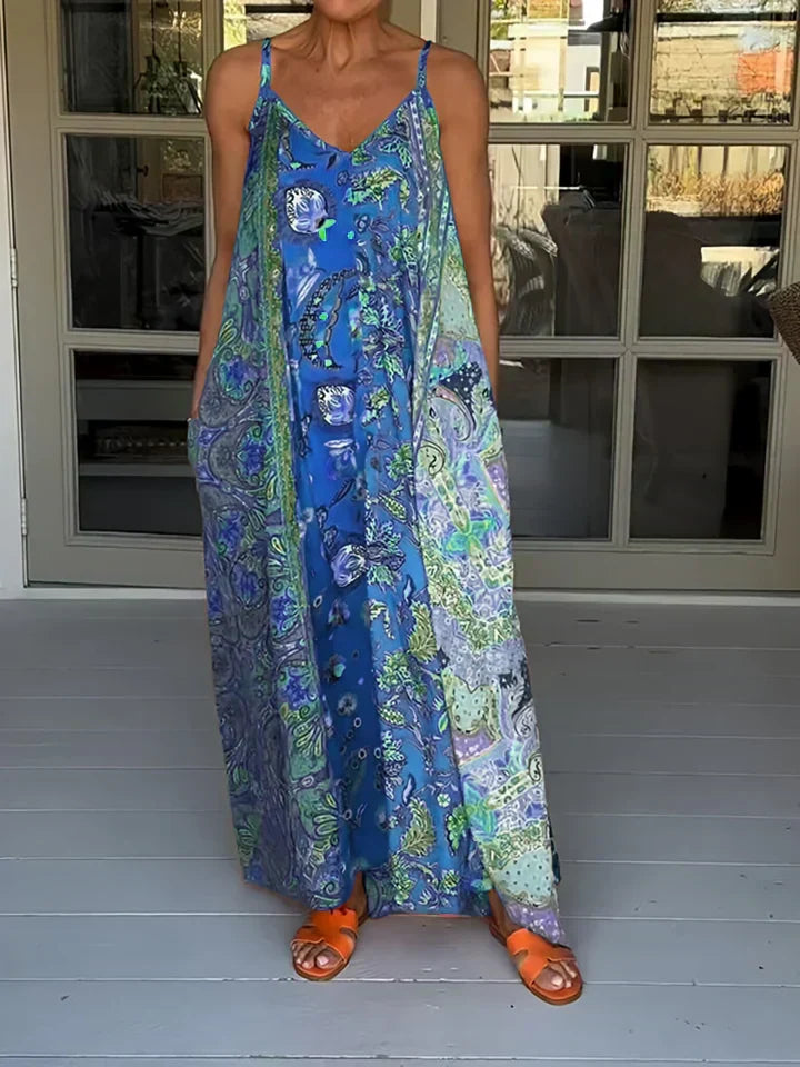 Adriana Color Block V-Neck Dress