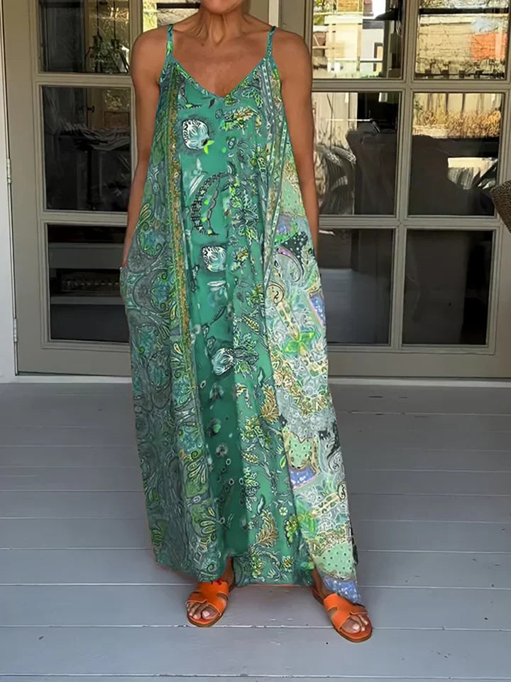 Adriana Color Block V-Neck Dress
