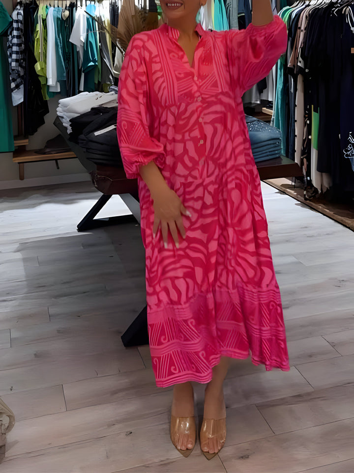 Inge Printed V-Neck Dress