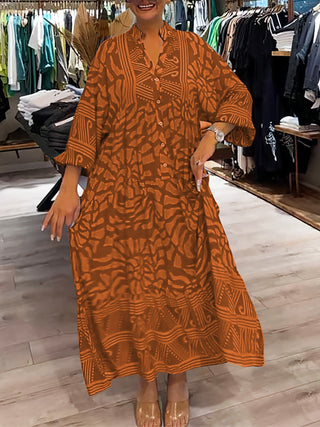Mira Printed V-Neck Dress