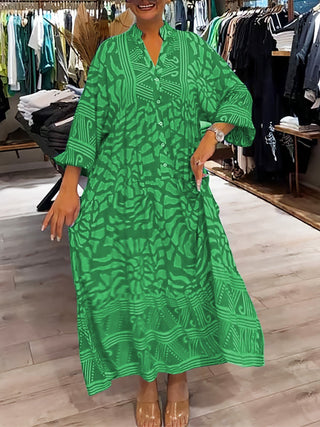 Mira Printed V-Neck Dress