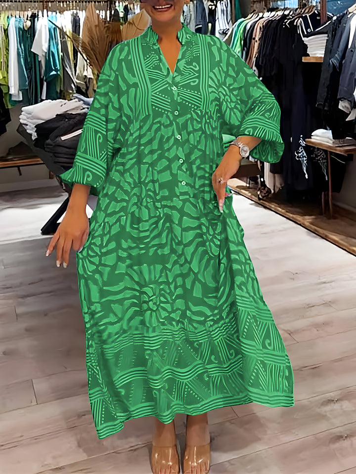 Inge Printed V-Neck Dress